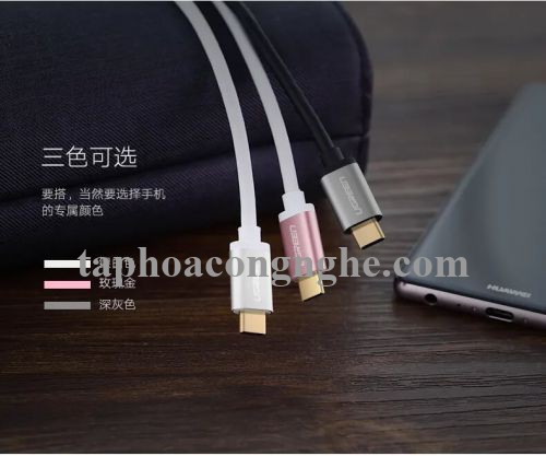 Ugreen 30465 0.5M màu TRắng Cáp USB TypeC sang USB 3.0 cao cấp US187 30030465